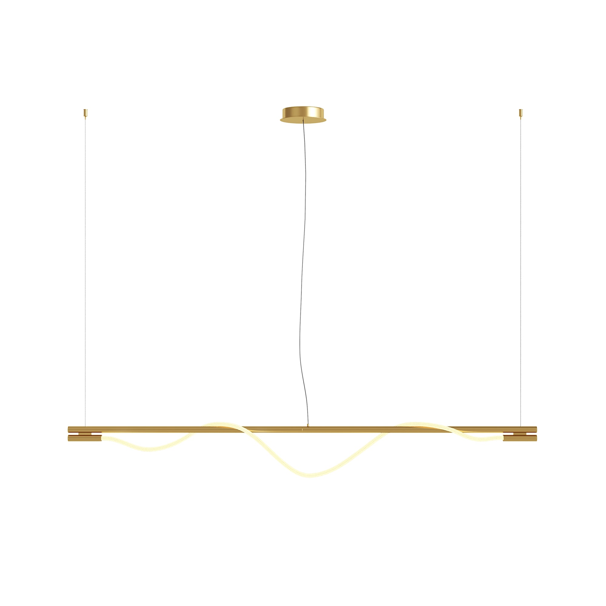 Lampadario A Sospensione Moderno Tau Alluminio Oro Luce Led 21W