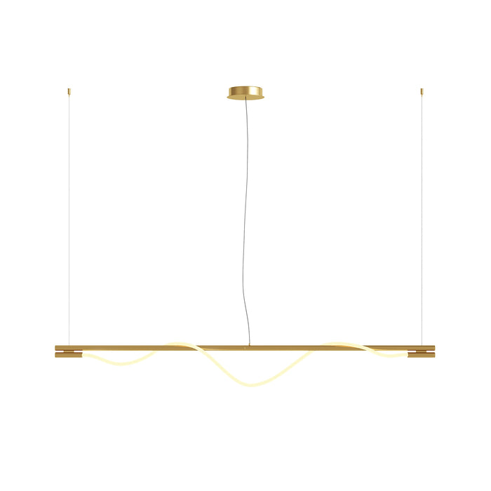 Lampadario A Sospensione Moderno Tau Alluminio Oro Luce Led 21W