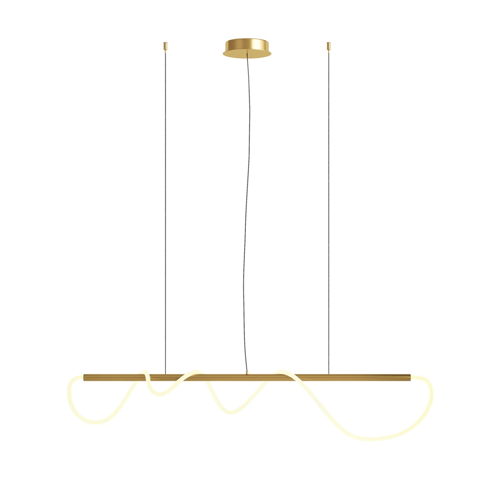 Lampadario A Sospensione Moderno Tau Alluminio Oro 1 Luce Led 30W