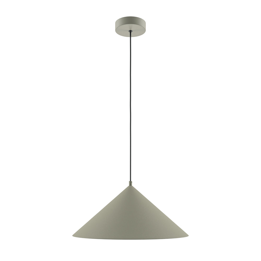 Lampada A Sospensione Moderno Basic Colors 1 Luce E27 40W Metallo Grigio Ip20
