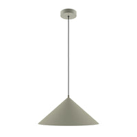 Lampada A Sospensione Moderno Basic Colors 1 Luce E27 40W Metallo Grigio Ip20