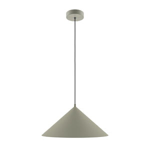 Lampada A Sospensione Moderno Basic Colors 1 Luce E27 40W Metallo Grigio Ip20