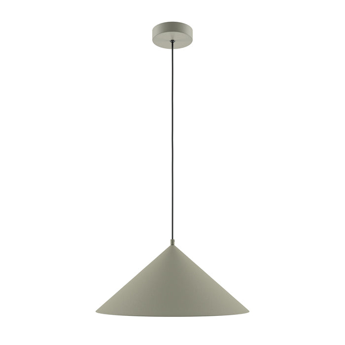 Lampada A Sospensione Moderno Basic Colors 1 Luce E27 40W Metallo Grigio Ip20