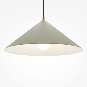 Lampada A Sospensione Moderno Basic Colors 1 Luce E27 40W Metallo Grigio Ip20