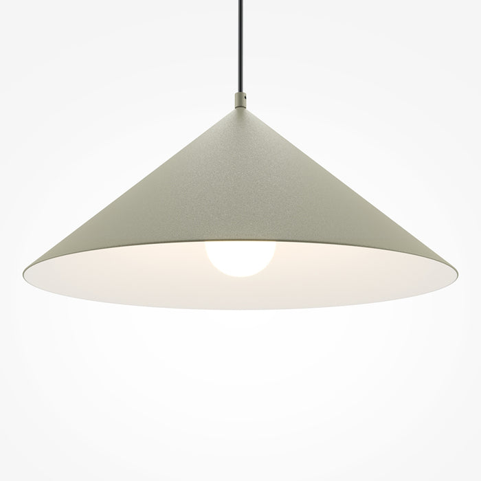 Lampada A Sospensione Moderno Basic Colors 1 Luce E27 40W Metallo Grigio Ip20