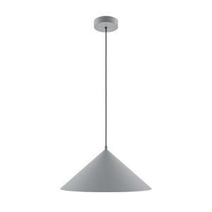 Lampadario Moderno Basic Colors Metallo Grigio 1 E27 Ip20