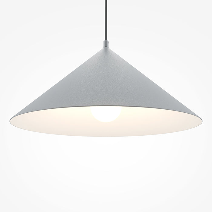 Lampadario Moderno Basic Colors Metallo Grigio 1 E27 Ip20
