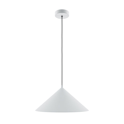 Lampada A Sospensione Moderno Basic Colors 1 Luce E27 40W Metallo Bianco Ip20