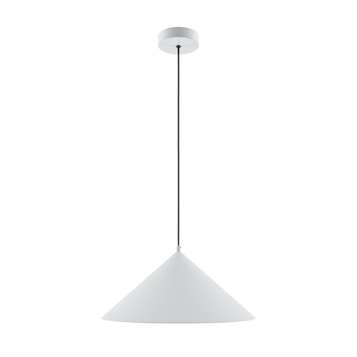 Lampada A Sospensione Moderno Basic Colors 1 Luce E27 40W Metallo Bianco Ip20