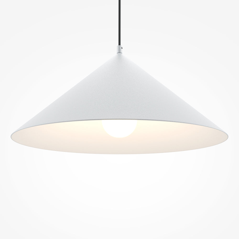 Lampada A Sospensione Moderno Basic Colors 1 Luce E27 40W Metallo Bianco Ip20