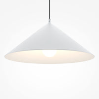 Lampada A Sospensione Moderno Basic Colors 1 Luce E27 40W Metallo Bianco Ip20