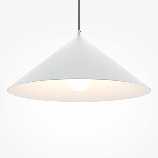 Lampada A Sospensione Moderno Basic Colors 1 Luce E27 40W Metallo Bianco Ip20