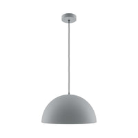 Lampadario A Sospensione Moderno Basic Colors Luce E27 40W Metallo Grigio Ip20