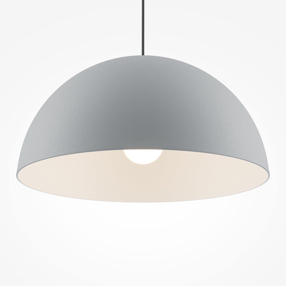 Lampadario A Sospensione Moderno Basic Colors Luce E27 40W Metallo Grigio Ip20