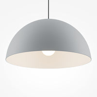Lampadario A Sospensione Moderno Basic Colors Luce E27 40W Metallo Grigio Ip20