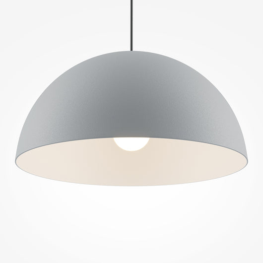 Lampadario A Sospensione Moderno Basic Colors Luce E27 40W Metallo Grigio Ip20