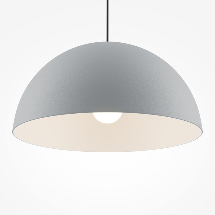Lampadario A Sospensione Moderno Basic Colors Luce E27 40W Metallo Grigio Ip20
