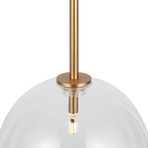 Lampada A Sospensione Moderno Mood 1 Luce G4 20W Metallo Ottone Ip20