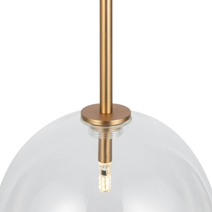 Lampada A Sospensione Moderno Mood 1 Luce G4 20W Metallo Ottone Ip20