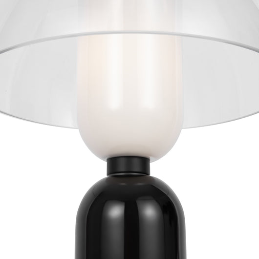 Lampada Da Tavolo Moderna Memory Metallo Nero 1 E14 Ip20