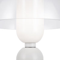 Lampada Da Tavolo Moderna Memory 1 Luce E14 40W Metallo Bianco Ip20