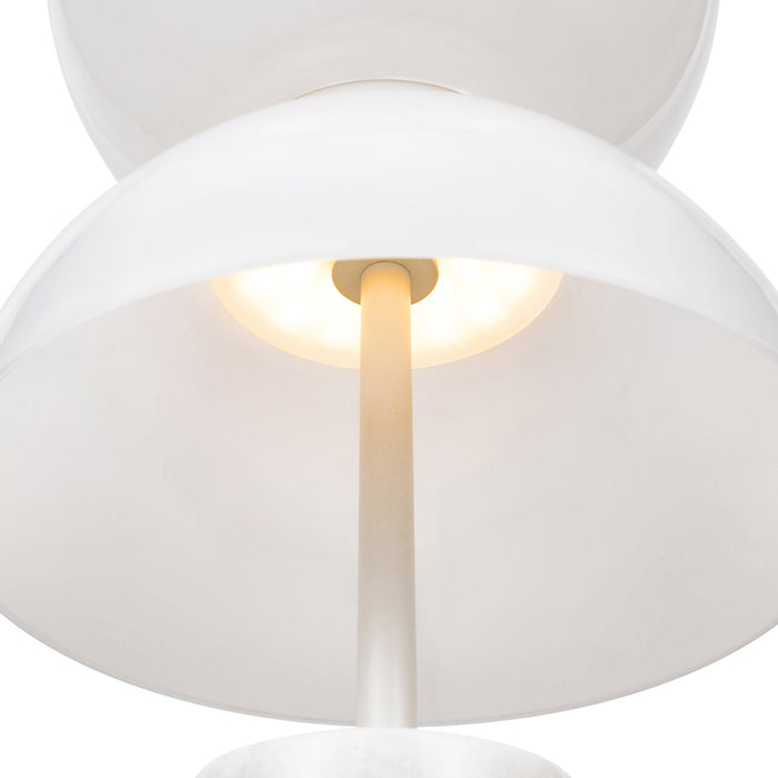 Lampada Da Tavolo Moderna Kyoto Led Integrato 11W Metallo Bianco Ip20