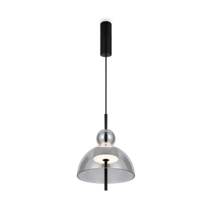 Lampadario Moderno Bangkok Metallo Nero Led Integrato 12W Ip20 3000K
