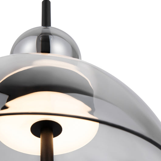 Lampadario Moderno Bangkok Metallo Nero Led Integrato 12W Ip20 3000K
