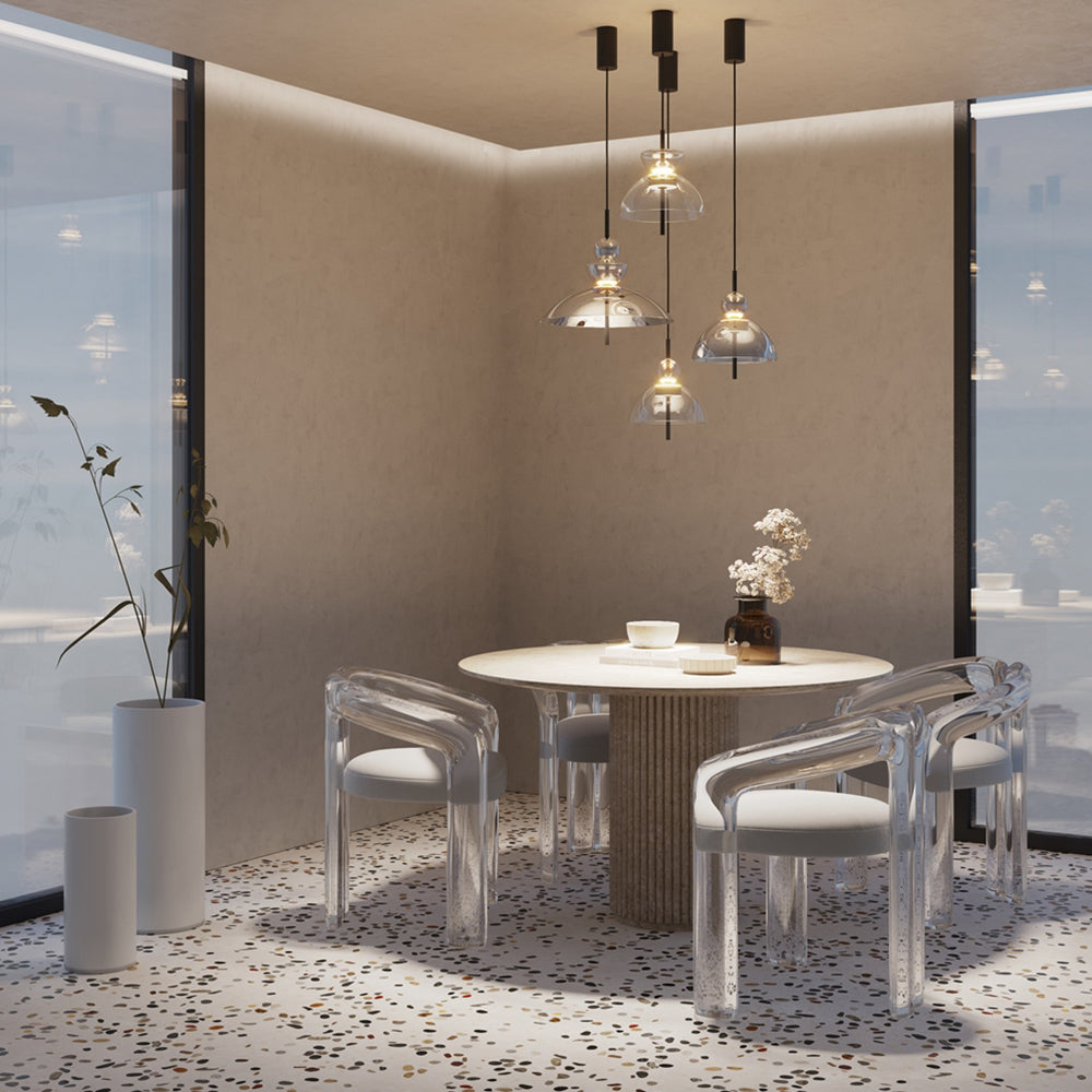 Lampadario Moderno Bangkok Metallo Nero Led Integrato 12W Ip20 3000K