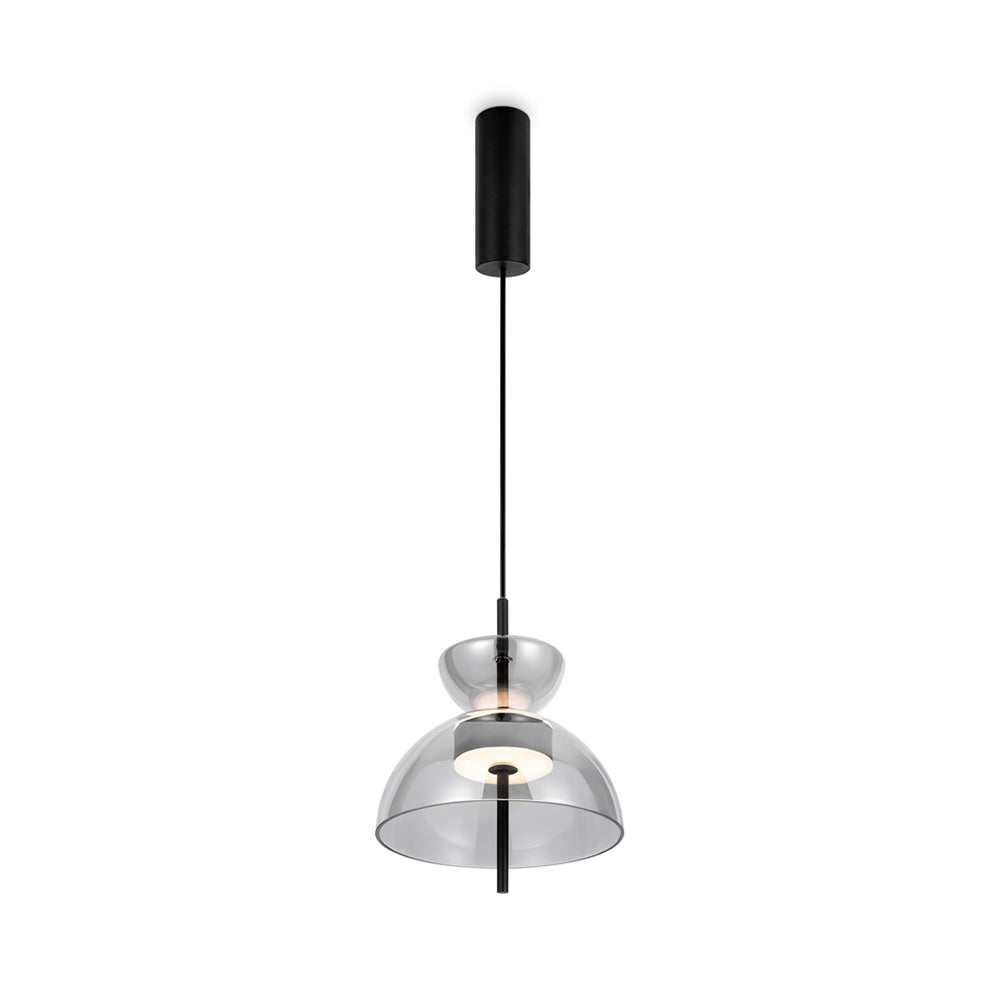 Lampadario A Sospensione Moderno Bangkok Led Integrato 12W Metallo Nero Ip20