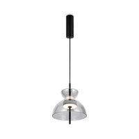 Lampadario A Sospensione Moderno Bangkok Led Integrato 12W Metallo Nero Ip20