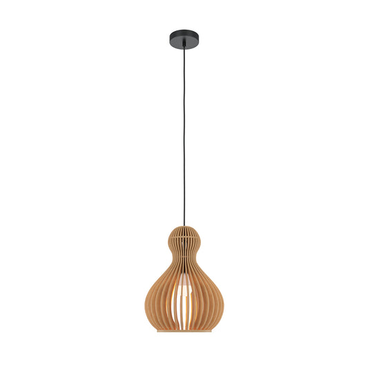 Lampadario A Sospensione Moderno Roots Luce E27 40W Metallo Nero D.30 Ip20