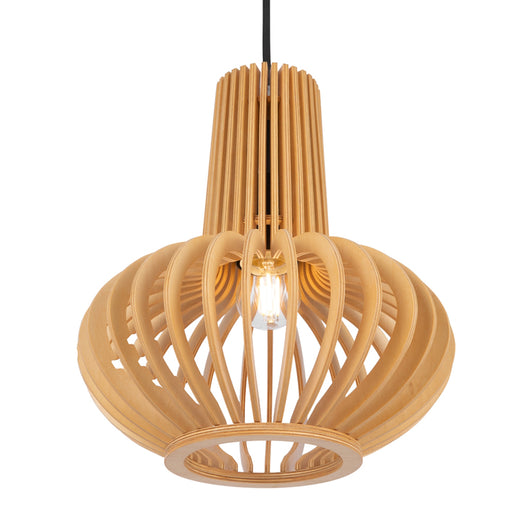 Lampada A Sospensione Moderno Roots 1 Luce E27 40W Metallo Nero D.35 Ip20