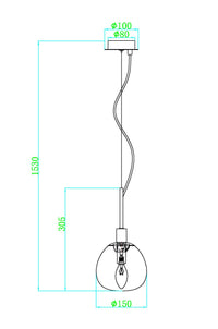 Sospensione Contemporanea Erich Metallo Nichel 1 Luce E Diffusore Bianco