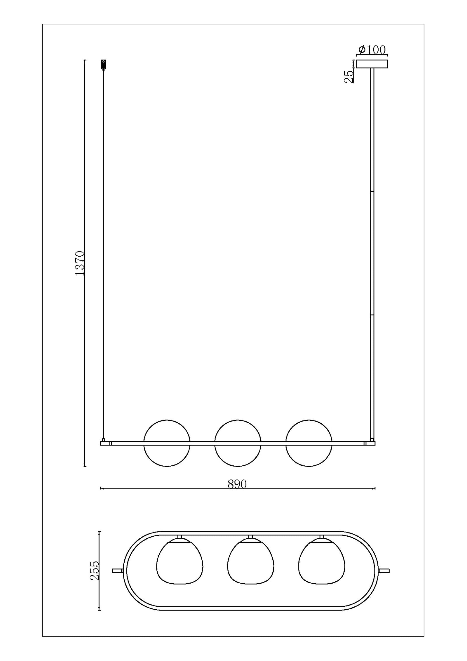 Sospensione Contemporanea Erich In Metallo Oro Rosa 3 Luci E Diffusori Bianchi