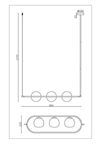 Sospensione Contemporanea Erich In Metallo Oro Rosa 3 Luci E Diffusori Bianchi