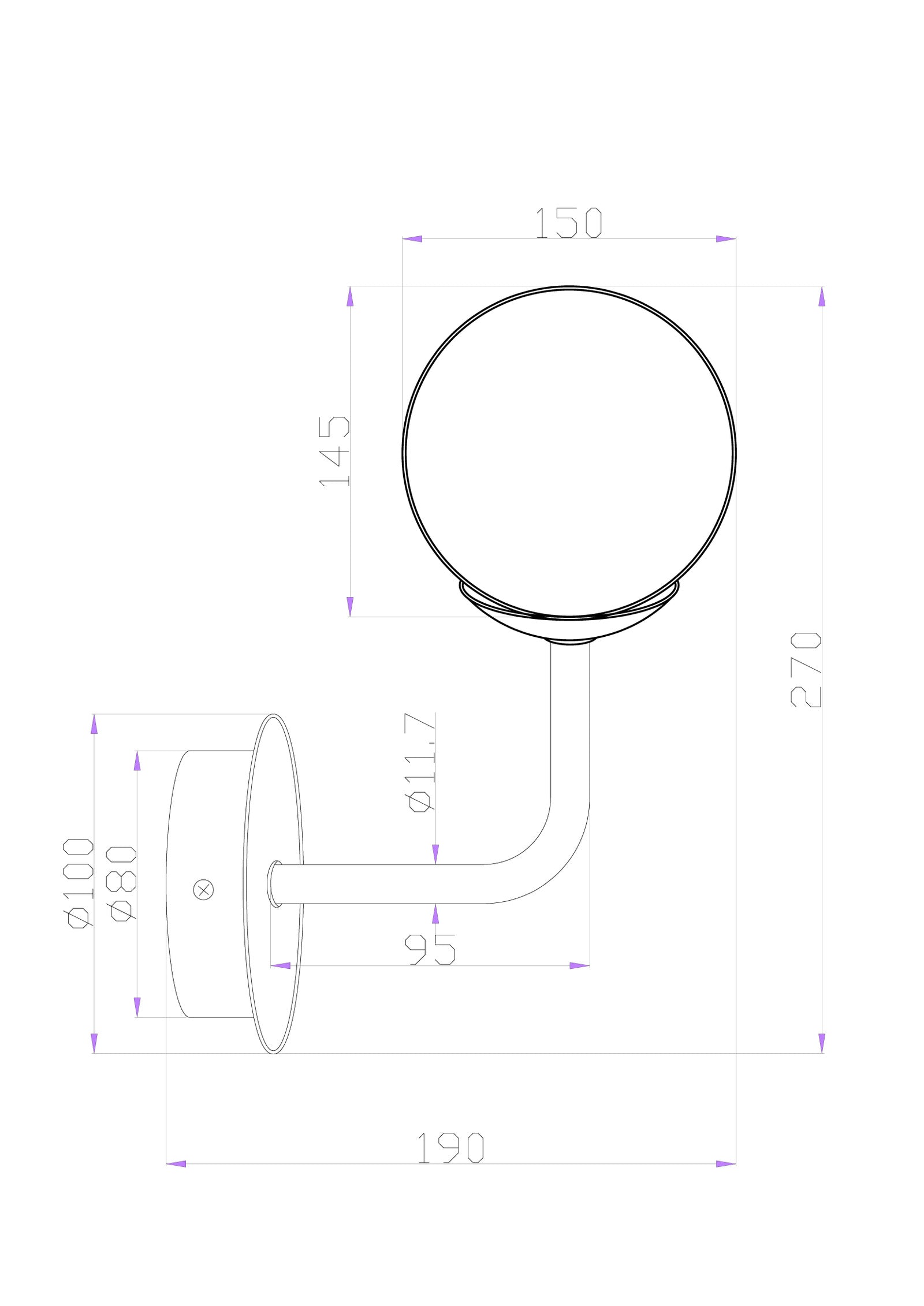 Applique Contemporanea Erich Struttura In Metallo Oro Rosa 1 Luce