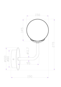 Applique Contemporanea Erich Struttura In Metallo Oro Rosa 1 Luce