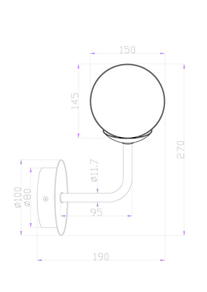 Applique Contemporanea Erich Struttura In Metallo Oro Rosa 1 Luce