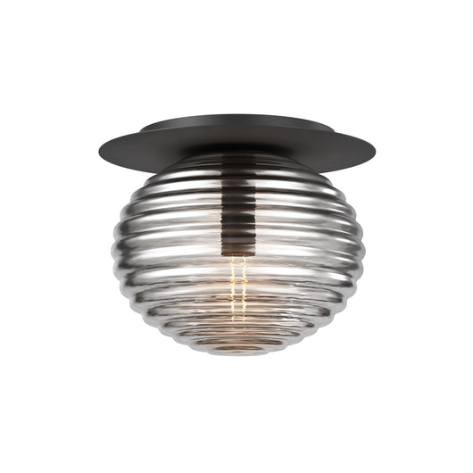 Plafoniera Moderna Reels 1 Luce E27 60W Metallo Nero Ip20