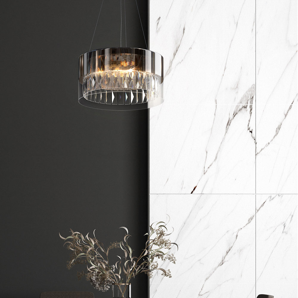 Lampadario Contemporaneo Wonderle Acciaio Oro 4 Luci Diffusori Vetro