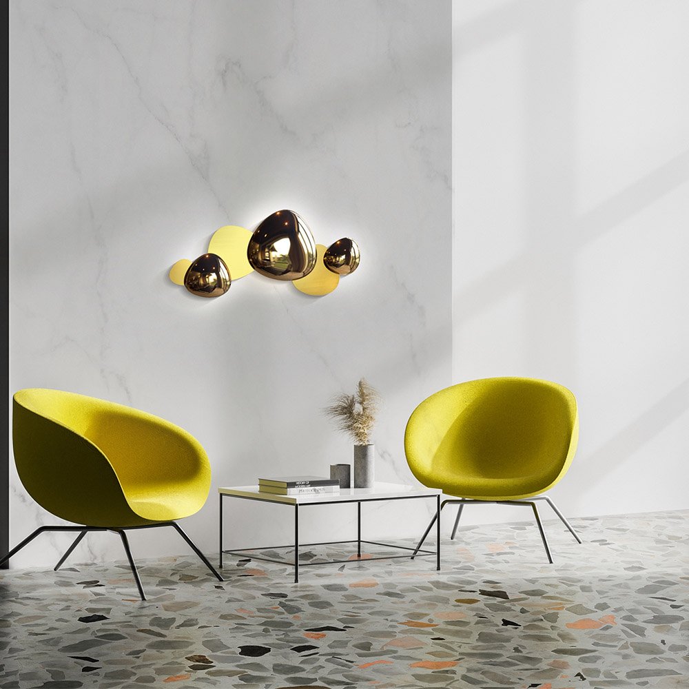 Applique Contemporanea Jack-Stone Acciaio Colore Oro Led 8W