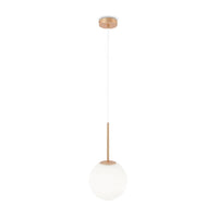 Lampadario Minimal Basic Form Gree Metallo Oro 1 Luce Diffusore Bianco