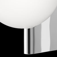 Applique Contemporanea Avant-Garde Metallo Cromo 1 Luce Diffusore Bianco