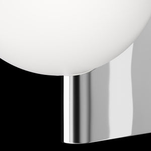 Applique Contemporanea Avant-Garde Metallo Cromo 1 Luce Diffusore Bianco