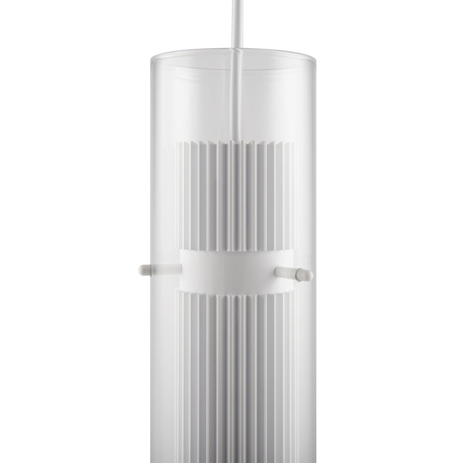 Lampadario Sospensione Moderno Dynamics Alluminio Bianco Vetro 1 Luce Gu10 50W