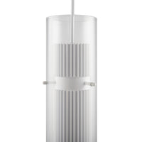 Lampadario Sospensione Moderno Dynamics Alluminio Bianco Vetro 1 Luce Gu10 50W