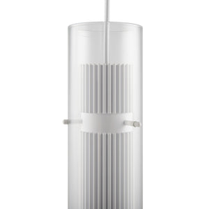 Lampadario Sospensione Moderno Dynamics Alluminio Bianco Vetro 1 Luce Gu10 50W