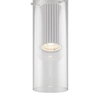 Lampadario Sospensione Moderno Dynamics Alluminio Bianco Vetro 1 Luce Gu10 50W