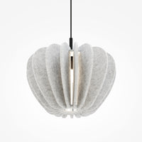 Sospensione Contemporanea Cambio Alluminio Nero Feltro Grigio Chiaro 1 Luce E27